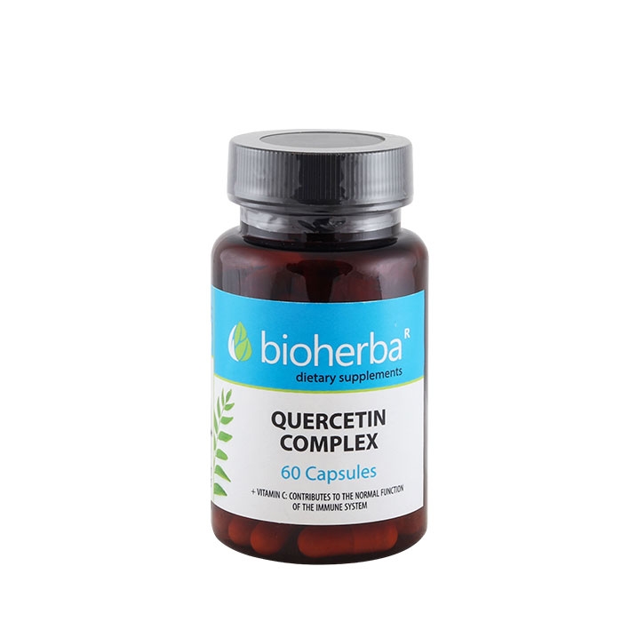 БИОХЕРБА КВЕРЦЕТИН КОМПЛЕКС + ВИТАМИН C капсули 60 броя / BIOHERBA QERCETIN COMPLEX + VITAMIN C