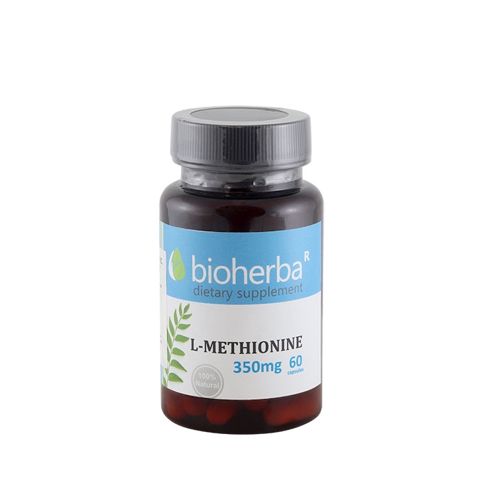 БИОХЕРБА L-МЕТИОНИН капсули 350 мг 60 броя / BIOHERBA L-METHIONINE