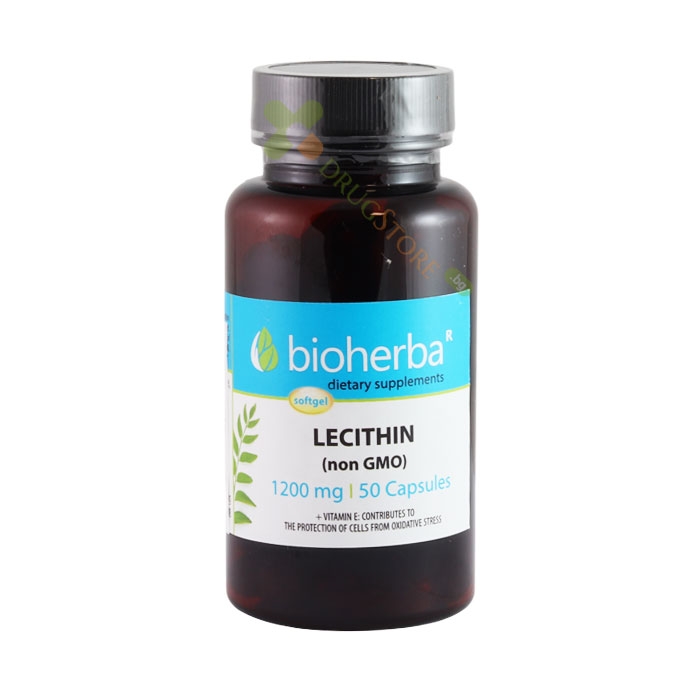 БИОХЕРБА ЛЕЦИТИН БЕЗ ГМО + ВИТАМИН E капсули 50 броя / BIOHERBA LECITHIN NON GMO + VITAMIN E