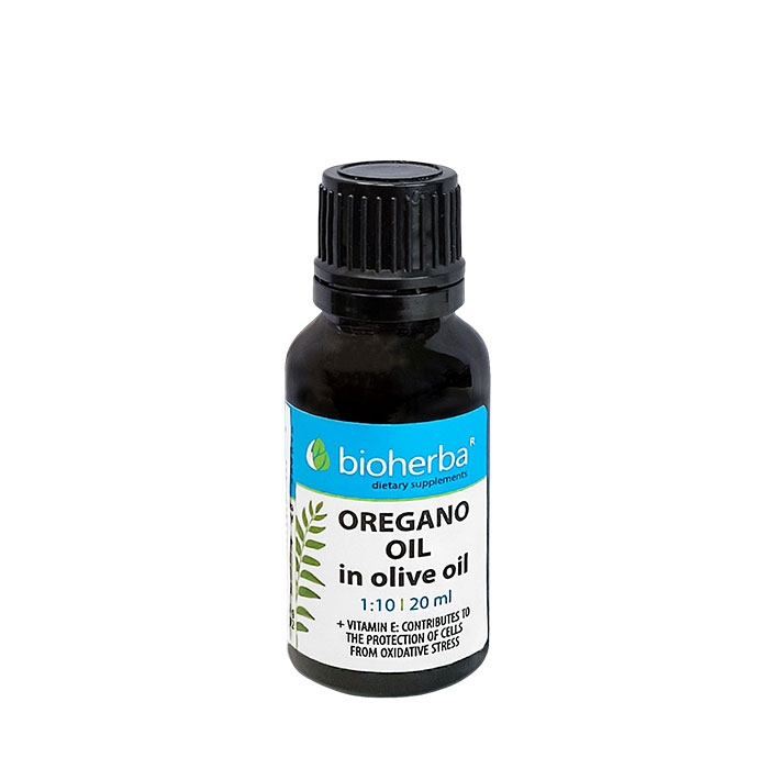 БИОХЕРБА МАСЛО ОТ РИГАН В ЗЕХТИН 1:10 + ВИТАМИН E 20 мл / BIOHERBA OREGANO OIL IN OLIVE OIL 1:10 + VITAMIN E