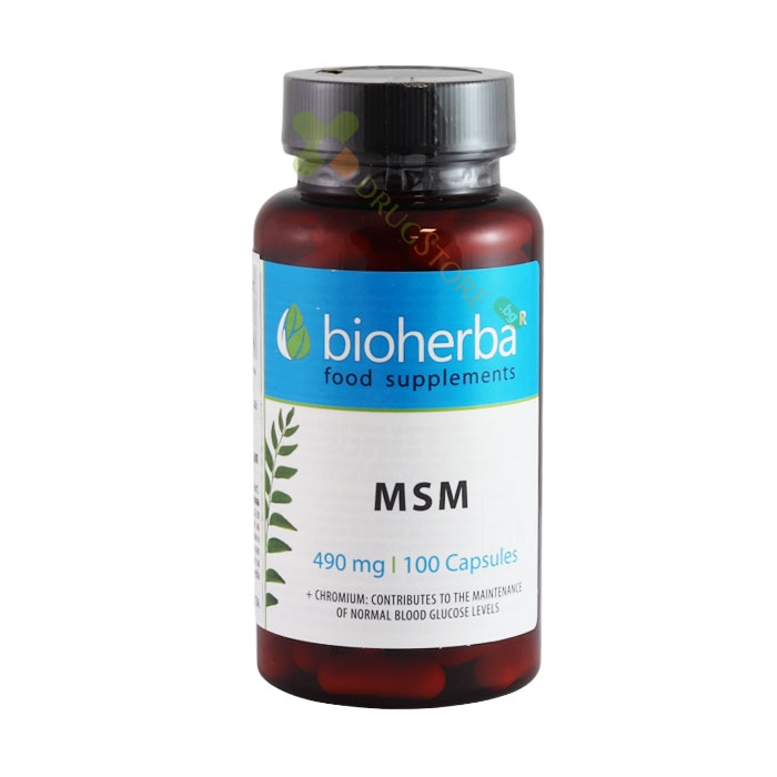 БИОХЕРБА МСМ + ХРОМ 490 мг капсули 100 броя / BIOHERBA MSM + CHROMIUM 490 mg