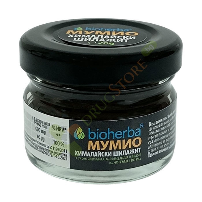 БИОХЕРБА МУМИЙО (ХИМАЛАЙСКИ ШИЛАЖИТ) + ХРОМ - СМОЛА 20 г / BIOHERBA HIMALAYAN SHILAJIT (MUMIJO) + CHROMIUM - RESIN