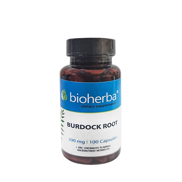 БИОХЕРБА РЕПЕЙ КОРЕН + ЦИНК капсули 100 броя / BIOHERBA BURDOCK ROOT + ZINC