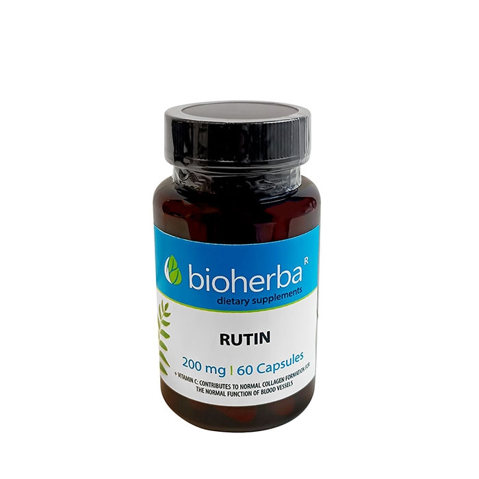 БИОХЕРБА РУТИН + ВИТАМИН C капсули 60 броя / BIOHERBA + RUTIN + VITAMIN C