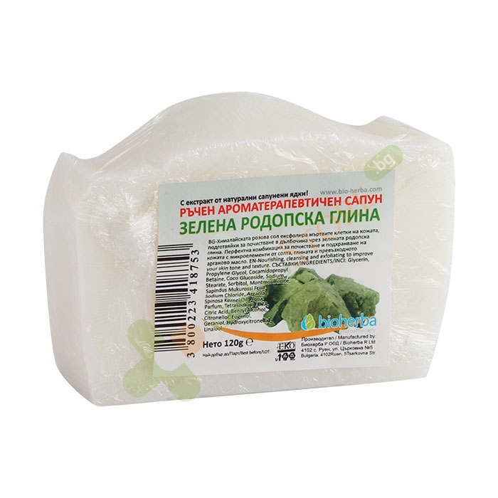 БИОХЕРБА САПУН С РОДОПСКА ГЛИНА 120 г / BIOHERBA SOAP WITH GREEN CLAY