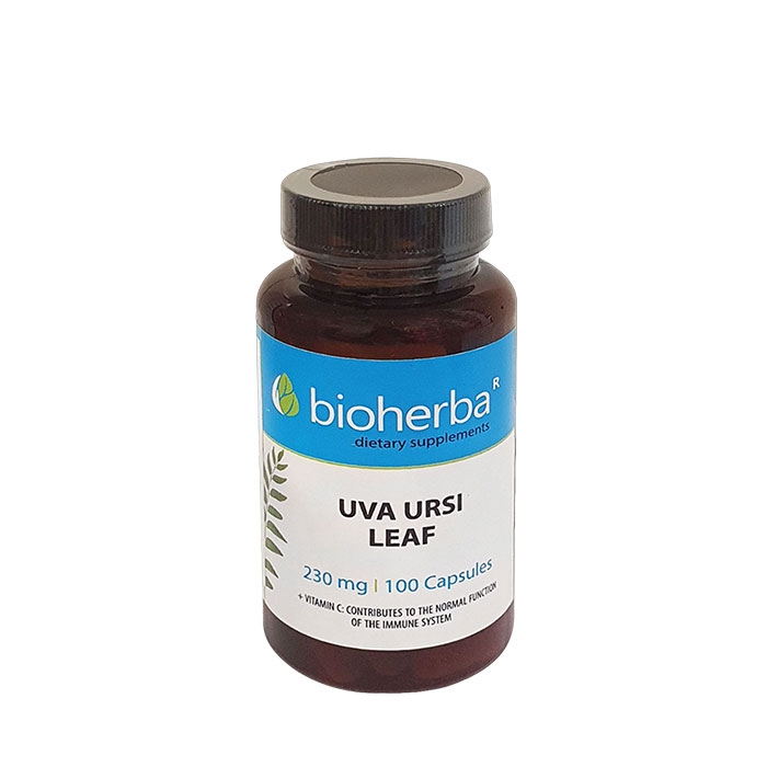 БИОХЕРБА МЕЧО ГРОЗДЕ + ВИТАМИН C капсули 100 броя / BIOHERBA UVA URSI + VITAMIN C