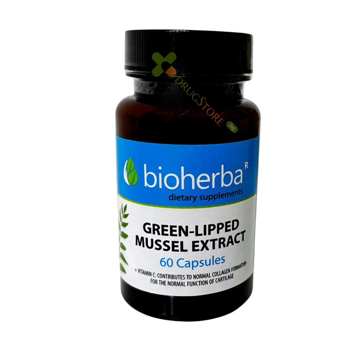 БИОХЕРБА ЗЕЛЕНОУСТА МИДА, ЕКСТРАКТ + ВИТАМИН C капсули 60 броя / BIOHERBA GREEN LIPPED MUSSEL EXTRACT + VITAMIN C