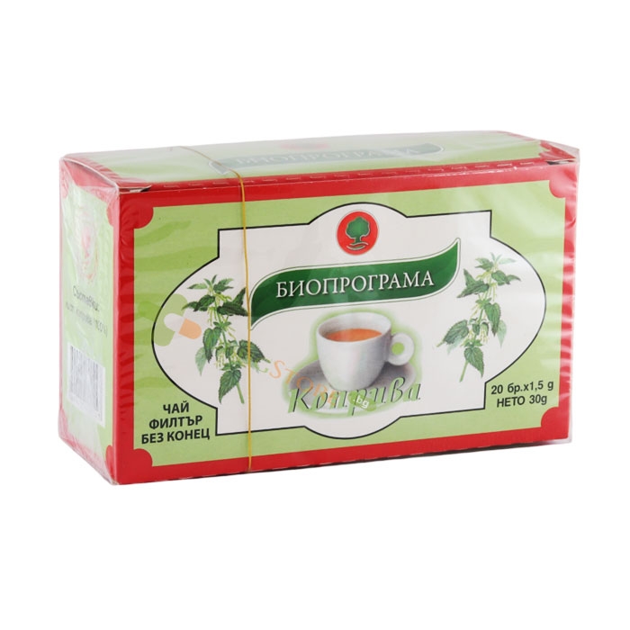 ЧАЙ ФИЛТЪР КОПРИВА 20 броя / BIOPROGRAMA TEA NETTLE
