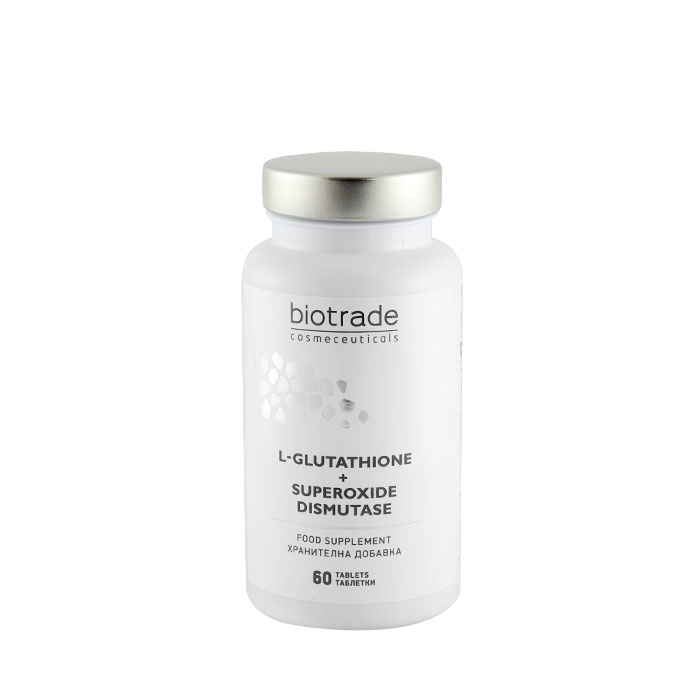 БИОТРЕЙД L-ГЛУТАТИОН + СУПЕРОКСИД ДИСМУТАЗА таблетки 60 броя / BIOTRADE L-GLUTATHIONE + SUPEROXIDE DISMUTASE
