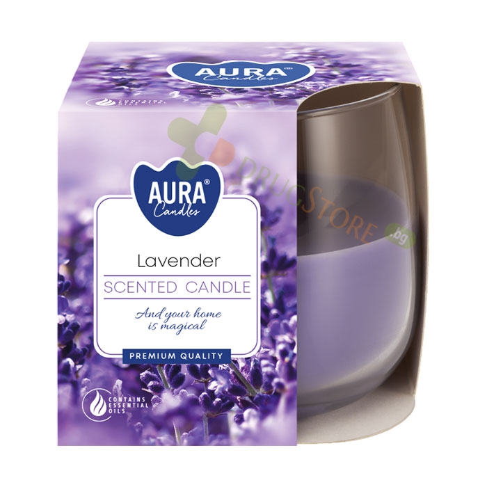 СВЕЩ В ЧАША С АРОМАТ НА ЛАВАНДУЛА / BISPOL CANDLE IN GLASS LAVENDER
