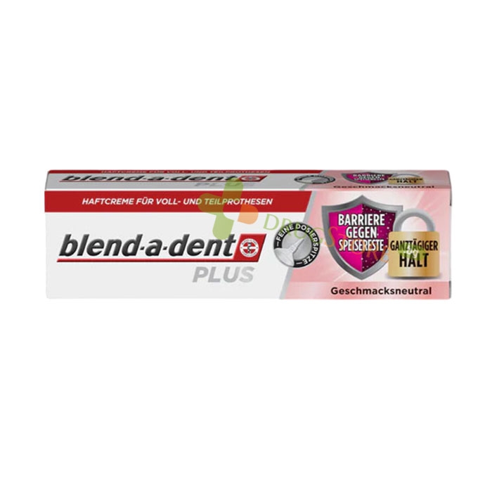 БЛЕНД-А-ДЕНТ ПЛЮС ФИКСИРАЩ КРЕМ ЗА ЗЪБНИ ПРОТЕЗИ 40 г / BLEND-A-DENT PLUS PROSTHETIC FIXATION CREAM AGAINST FOOD BUILD-UP