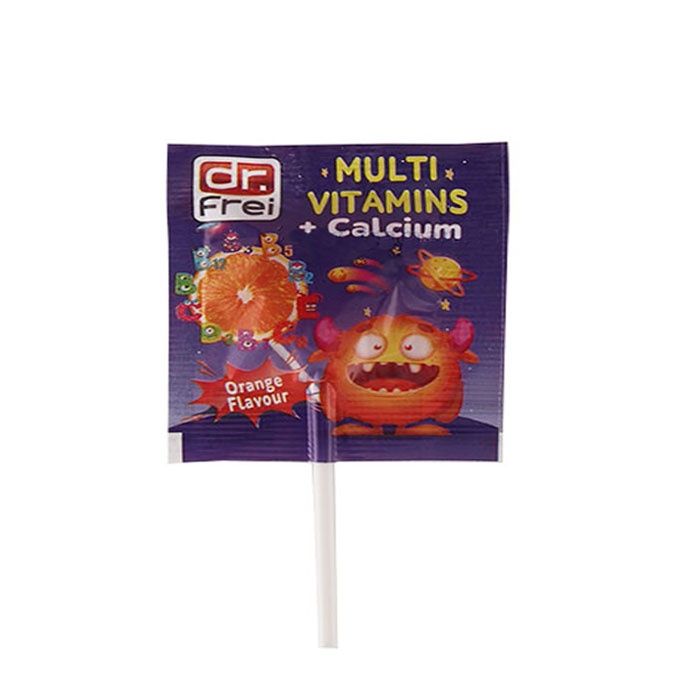 ИМЮНИТИ БЛИЗАЛКА С МУЛТИВИТАМИНИ И КАЛЦИЙ С ВКУС НА ПОРТОКАЛ / DR. FREI IMMUNITY VITAMINS &amp; CALCIUM ORANGE LOLLYPOP