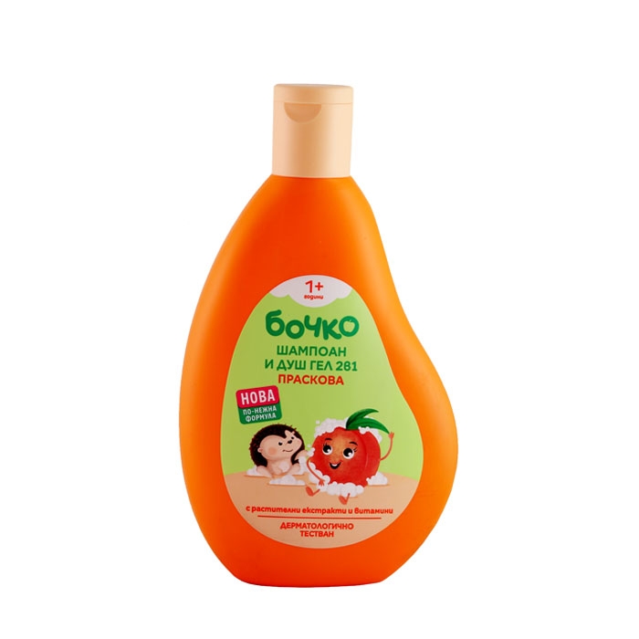 ШАМПОАН И ДУШ ГЕЛ 2 В 1 ПРАСКОВА БОЧКО 250 мл / BOCHKO SHAMPOO AND SHOWER GEL 2 IN 1 APRICOT