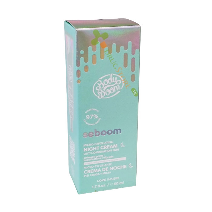 МИКРО-ЕКСФОЛИРАЩ НОЩЕН КРЕМ ЗА ЛИЦЕ 50 мл / BODY BOOM SEBOOM MICRO-EXFOLIATING NIGHT CREAM
