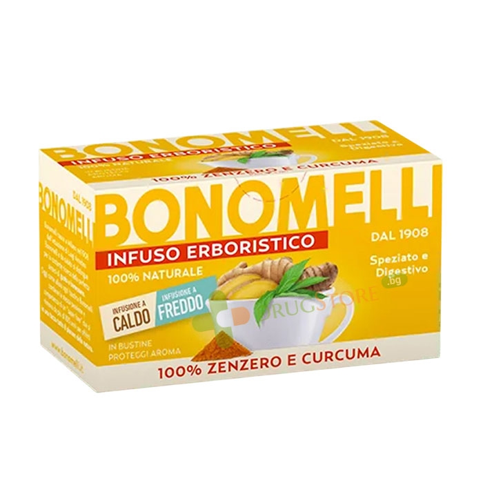 БОНОМЕЛИ БИЛКОВ ЧАЙ С ДЖИНДЖИФИЛ И КУРКУМА филтър 16 броя / BONOMELLI HERBAL TEA GINGER AND TURMERIC filter