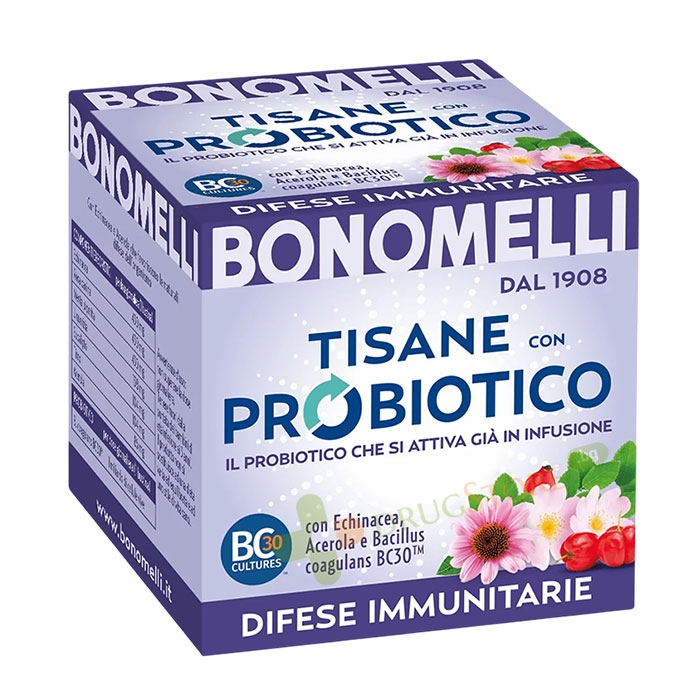 БОНОМЕЛИ БИЛКОВ ЧАЙ С ПРОБИОТИК ЗА ИМУННАТА СИСТЕМА филтър 10 броя / BONOMELLI HERBAL TEA WITH PROBIOTIC FOR THE IMMUNE SYSTEM filter