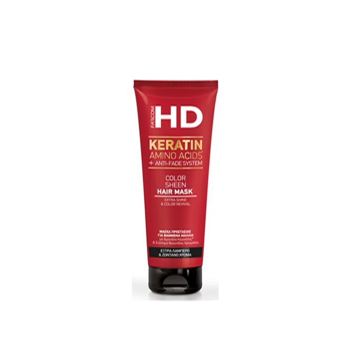 ФАРКОМ HD МАСКА ЗА БОЯДИСАНА И ТРЕТИРАНА КОСА 250 мл. / FARCOM HD COLOR SHEEN HAIR MASK 250 ml.