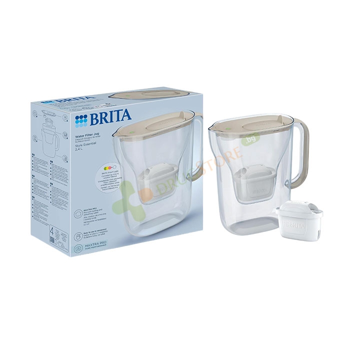 БРИТА КАНА СТАЙЛ ЕСЕНШЪЛ КУЛ ЛЕД ПРО 2.4 л С ФИЛТЪР MAXTRA PRO / BRITA STYLE ESSENTIAL COOL LED PRO 2.4 l + FILTER MAXTRA PRO