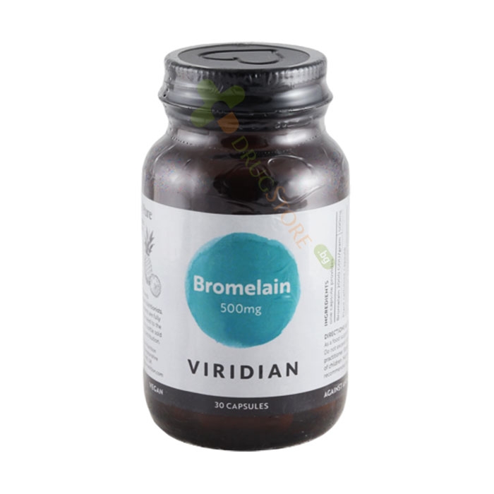 БРОМЕЛАИН капсули 500 мг 30 броя / VIRIDIAN BROMELAIN