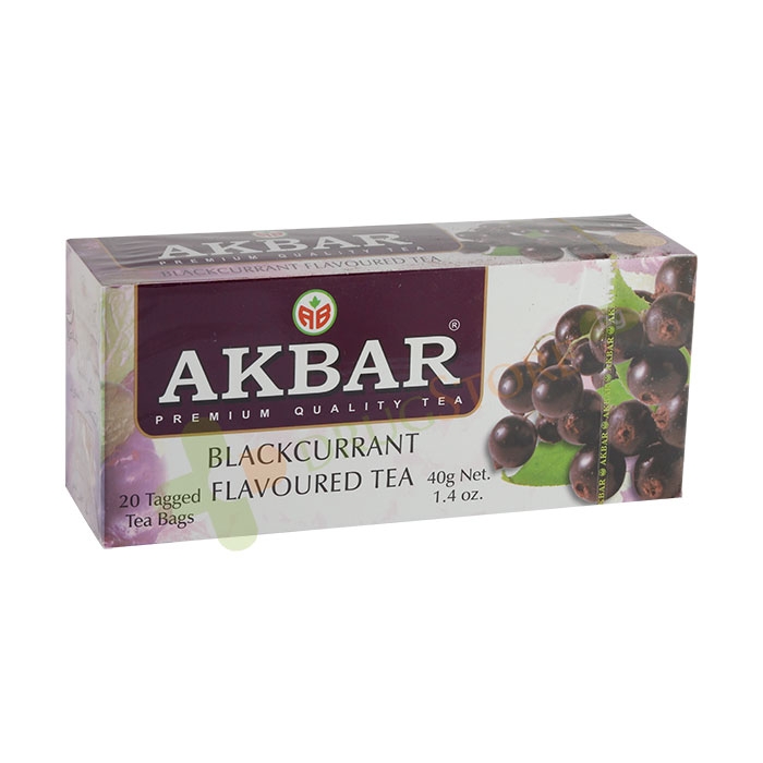 ЧЕРЕН ЧАЙ КАСИС АКБАР филтър 20 броя / AKBAR BLACKCURRANT FLAVOURED BLACK TEA