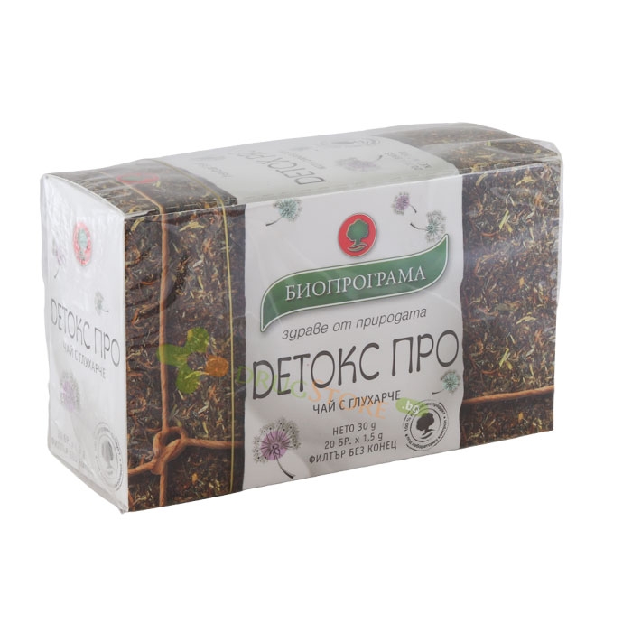 ЧАЙ ФИЛТЪР ДЕТОКС ПРО С ГЛУХАРЧЕ 20 броя / BIOPROGRAMA DETOX PRO DANDELION