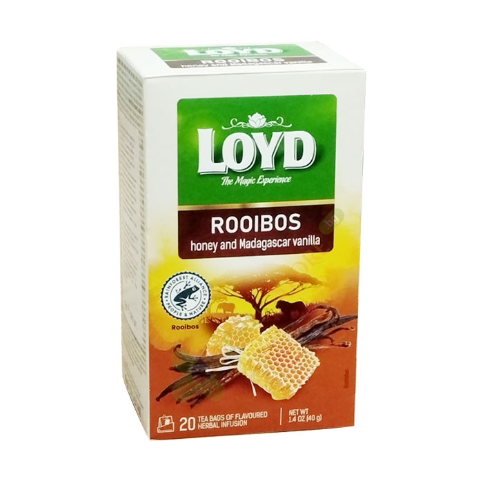 ЧАЙ РОЙБОС С МЕД И ВАНИЛИЯ филтър 20 броя / MOKATE LOYD TEA ROOIBOS SENSE HONEY &amp; VANILLA