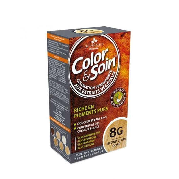 КОЛОР СОЙН БОЯ ЗА КОСА 8G ПЯСЪЧНО ЗЛАТИСТО РУС / CHENES 3 COLOR &amp; SOIN 8G BLOND CLAIR DORE
