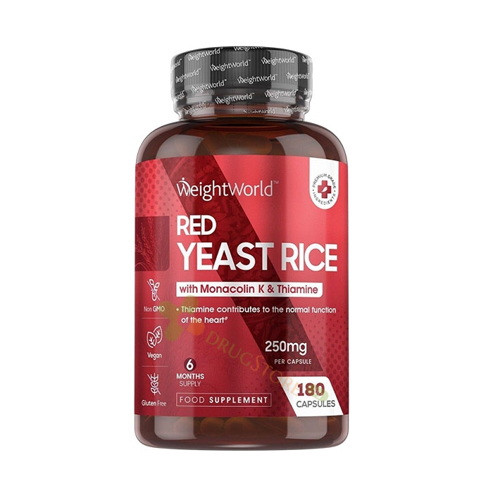 ЧЕРВЕН ОРИЗ (ДРОЖДИ) + КОЕНЗИМ Q10 И ВИТАМИН B1 капсули 180 броя / WEIGHT WORLD RED YEAST RICE COENZYME Q10 AND THIAMINE