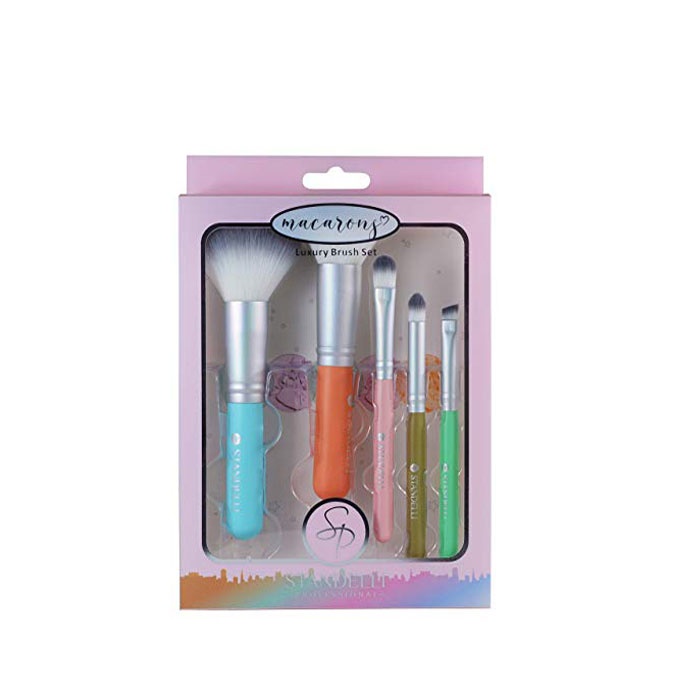 КОМПЛЕКТ ЧЕТКИ ЗА ГРИМ 5 ЧАСТИ / STANDELLI MACARONS LUXURY BRUSH SET