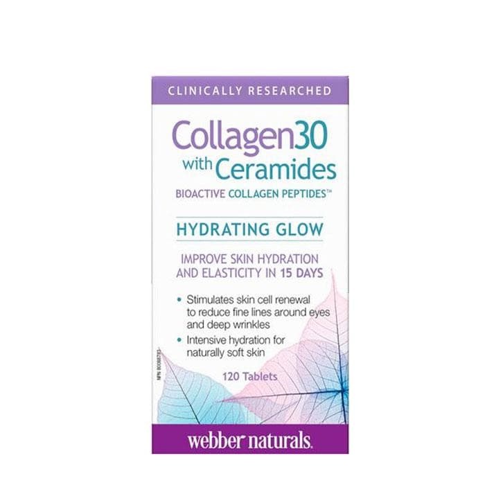 КОЛАГЕН 30 + СЕРАМИДИ таблетки 120 броя / WEBBER NATURALS COLLAGEN 30 WITH CERAMIDES