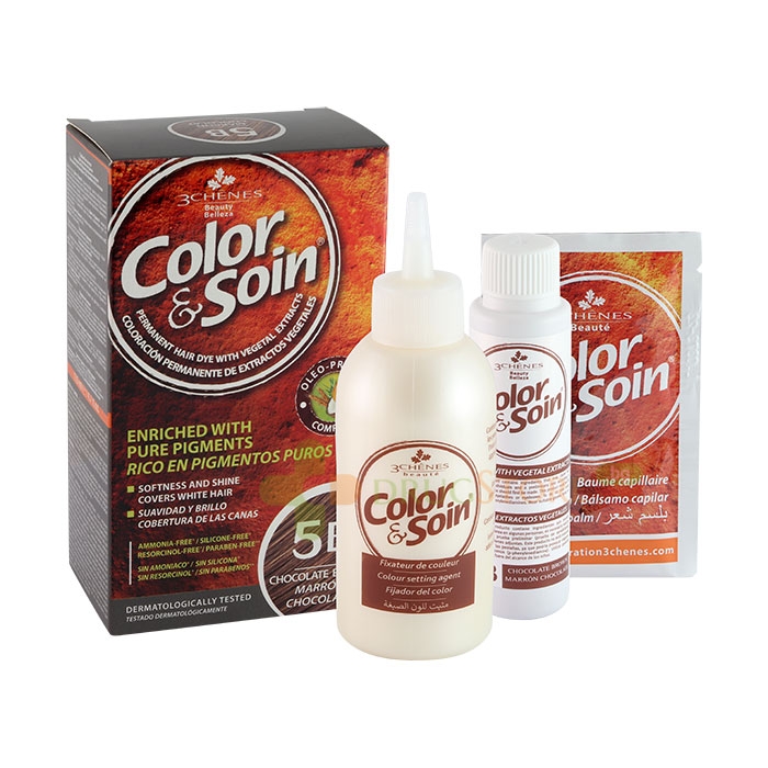 КОЛОР СОЙН БОЯ ЗА КОСА 5В ШОКОЛАДОВО КАФЯВО / CHENES 3 COLOR &amp; SOIN 5В MARRON CHOCOLAT