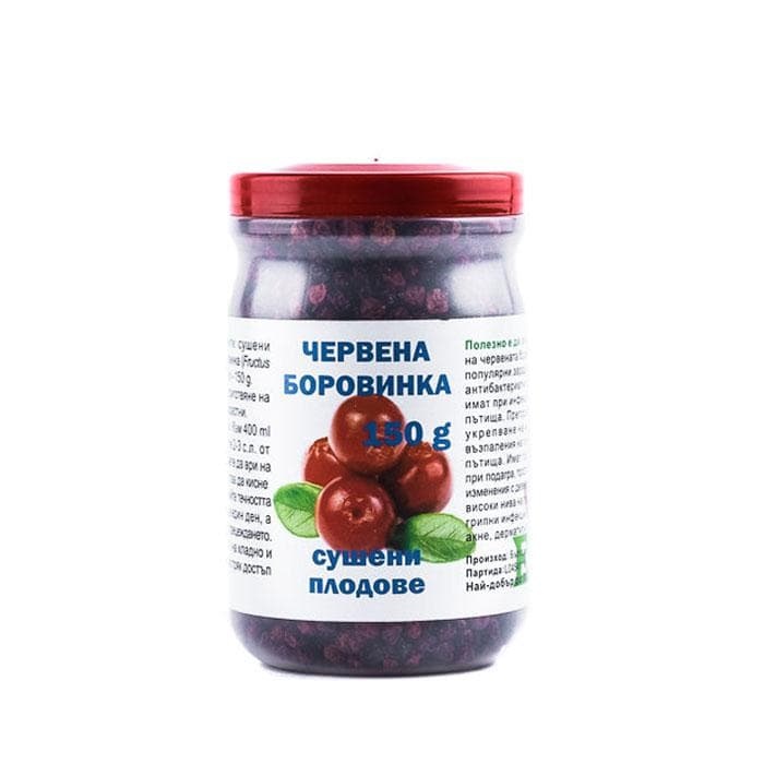 СУШЕНИ ПЛОДОВЕ ОТ ЧЕРВЕНА БОРОВИНКА 150 гр. / EAT HEALTHY CRANBERRY DRIED FRUITS