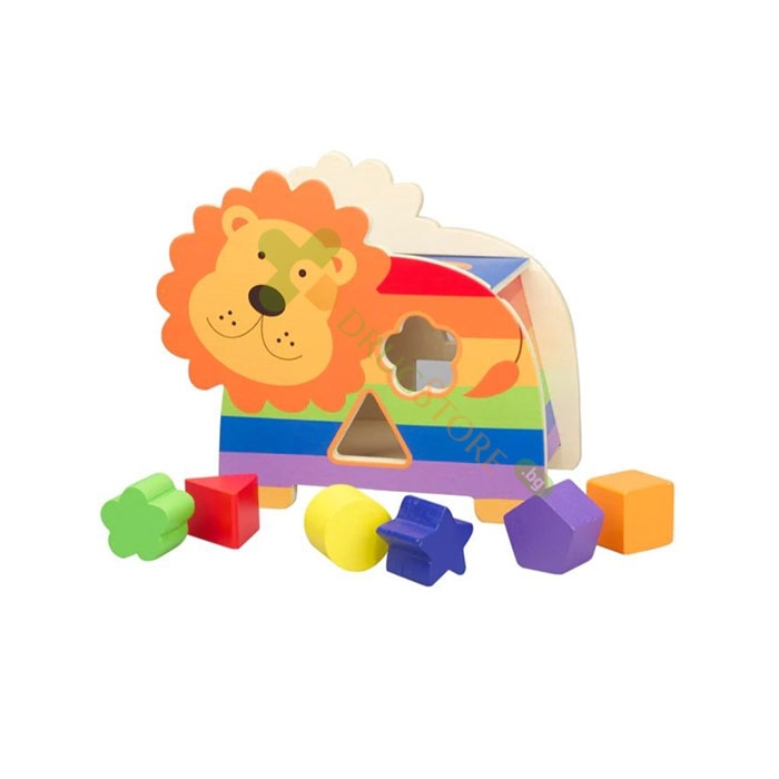 ДЪРВЕН СОРТЕР ЛЪВ / ORANGE TREE TOYS LION SHAPE SORTER