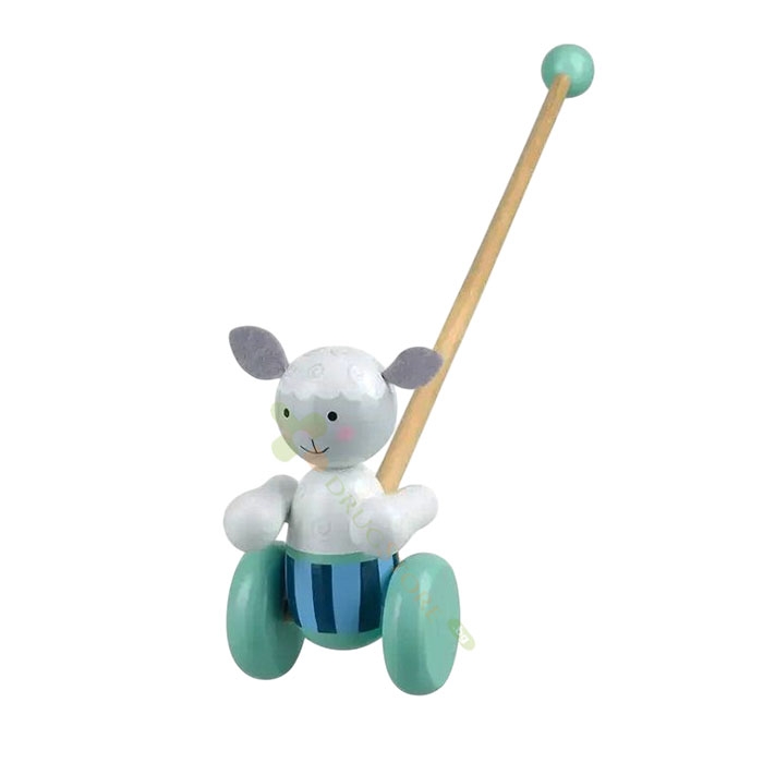 ДЪРВЕНА БУТАЛКА ОВЧИЦА / ORANGE TREE TOYS SHEEP PUSH ALONG