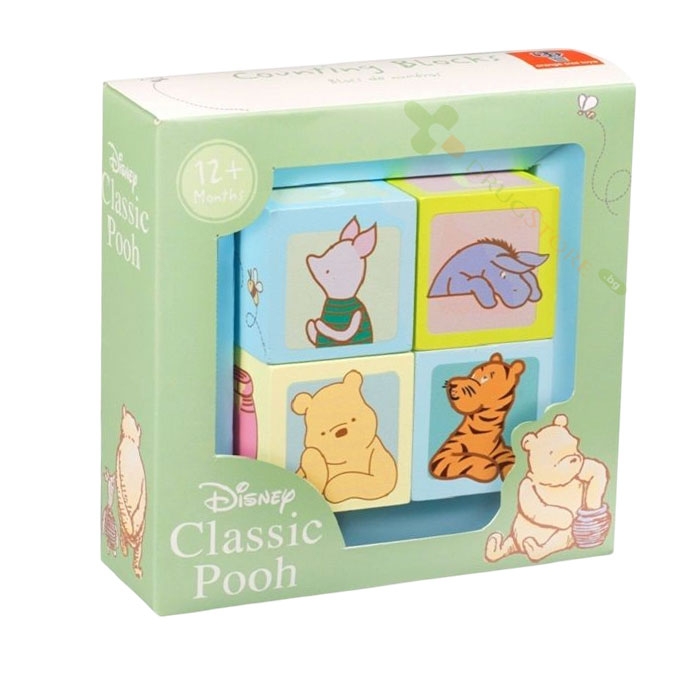 ДЪРВЕНИ КУБЧЕТА МЕЧО ПУХ / ORANGE TREE TOYS WOODEN BLOCKS CLASSIC POOH