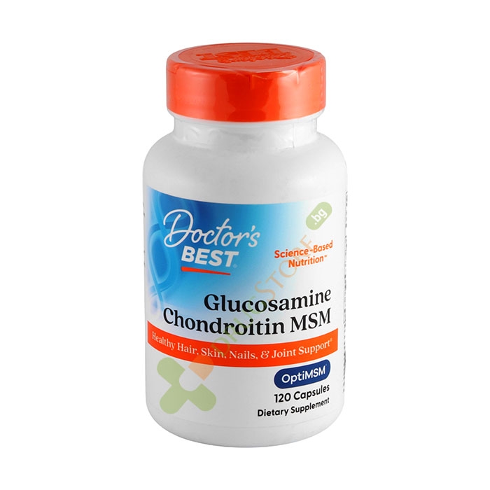 ДОКТОР&#039;С БЕСТ ГЛЮКОЗАМИН, ХОНДРОИТИН И МСМ капсули 120 броя / DOCTOR&#039;S BEST GLUCOSAMINE, CHONDROITIN AND MSM