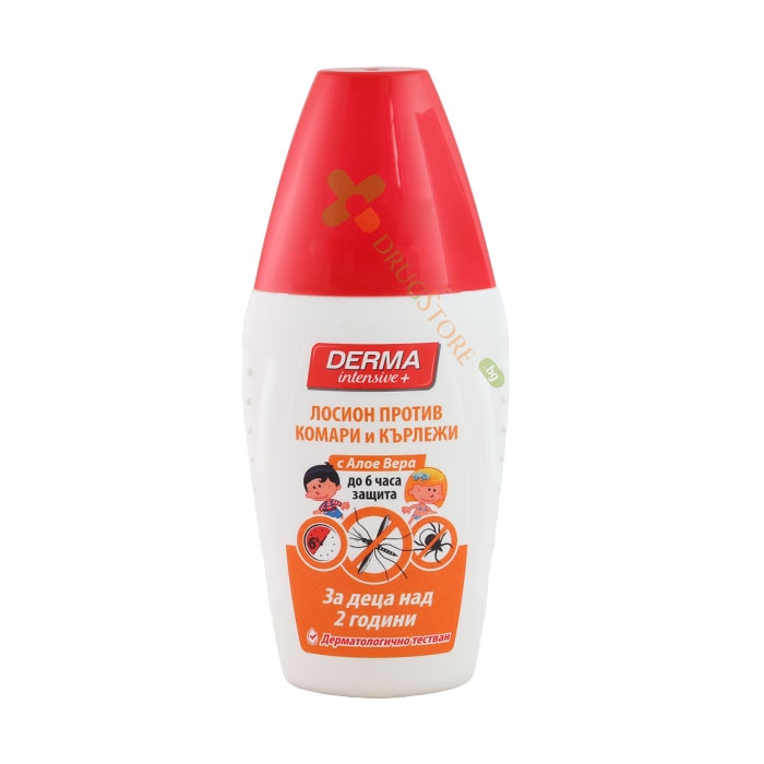 ДЕРМА ИНТЕНЗИВ ЛОСИОН ПРОТИВ КОМАРИ И КЪРЛЕЖИ ЗА ДЕЦА 100 мл / RUBELLA DERMA INTENSIVE LOTION ANTI-MOSQUITOES AND TICKS FOR CHILDREN