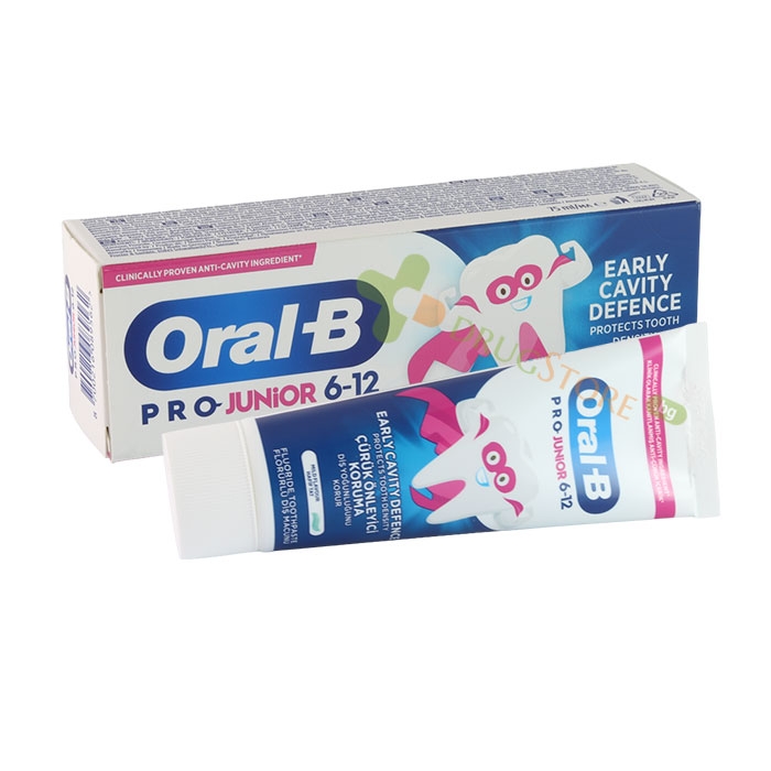 ДЕТСКА ПАСТА ЗА ЗЪБИ ОРАЛ Б ПРО 6-12 години 75 мл / PROCTER &amp; GAMBLE ORAL-B PRO JUNIOR TOOTHPASTE 6-12 years