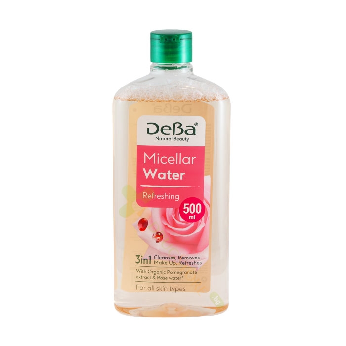 ДЕВА NATURAL BEAUTY МИЦЕЛАРНА ВОДА 3 В 1 С ЕКСТРАКТ ОТ НАР И РОЗОВА ВОДА 500 мл / RUBELLA DEVA NATURAL BEAUTY REFRESHING 3 IN 1 MICCELAR WATER POMEGRANATE EXTRACT AND ROSE WATER