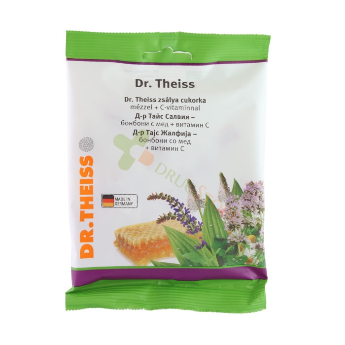 ДОКТОР ТАЙС БОНБОНИ СЪС САЛВИЯ И МЕД + ВИТАМИН С 26 броя / NATUR PRODUCT DR. THEISS CANDIES WITH SALVIA AND HONEY + VITAMIN C