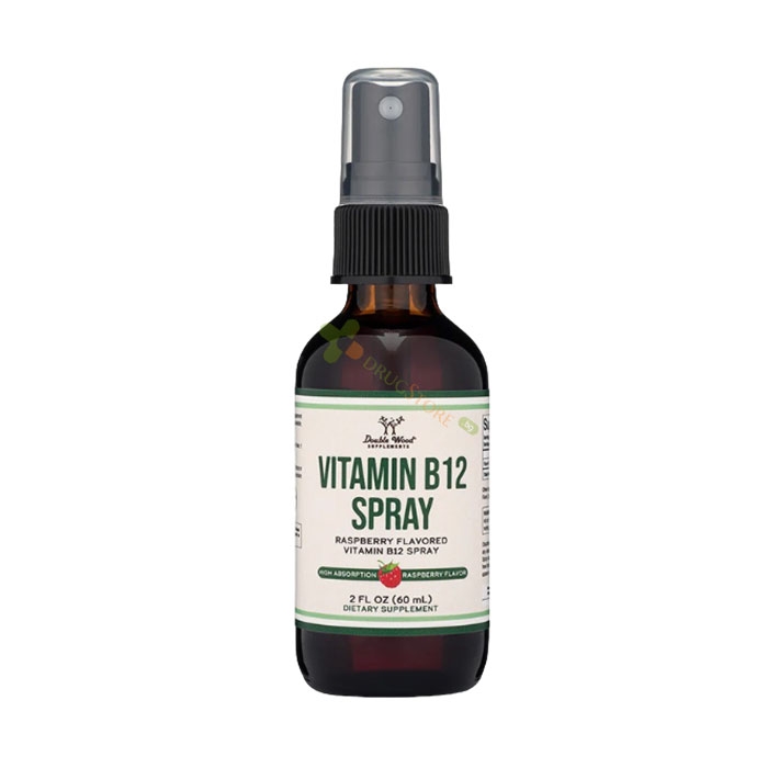 ВИТАМИН B12 спрей с вкус на малина 60 мл / DOUBLE WOOD VITAMIN B12