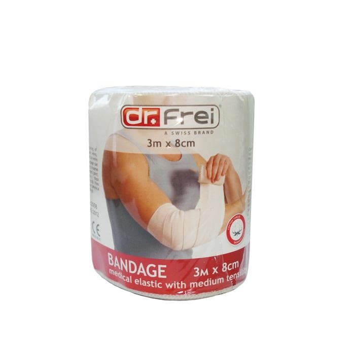 БИНТ ЛАСТИЧЕН 8 см. x 3 м. / DR. FREI ELASTIC SUPPORT BANDAGE 8 sm. x 3 m.