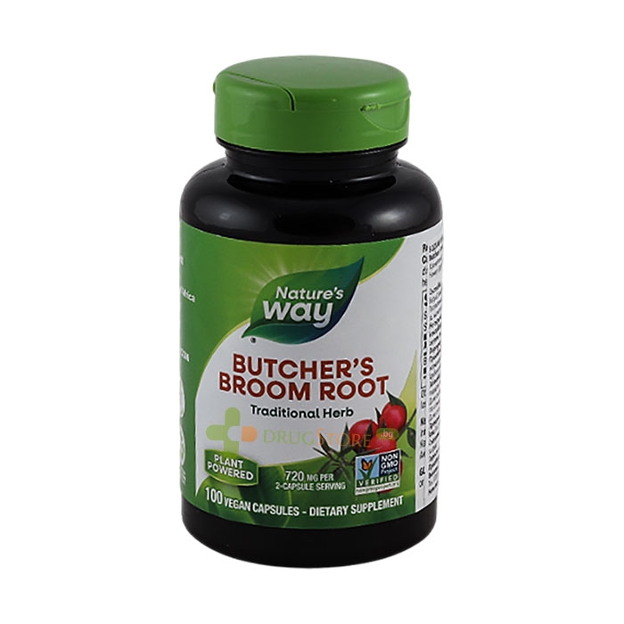 МИШИ ТРЪН (БОДЛИВ ЗАЛИСТ) капсули 470 мг. 100 броя / NATURE&#039;S WAY BUTCHERS BROOM ROOT