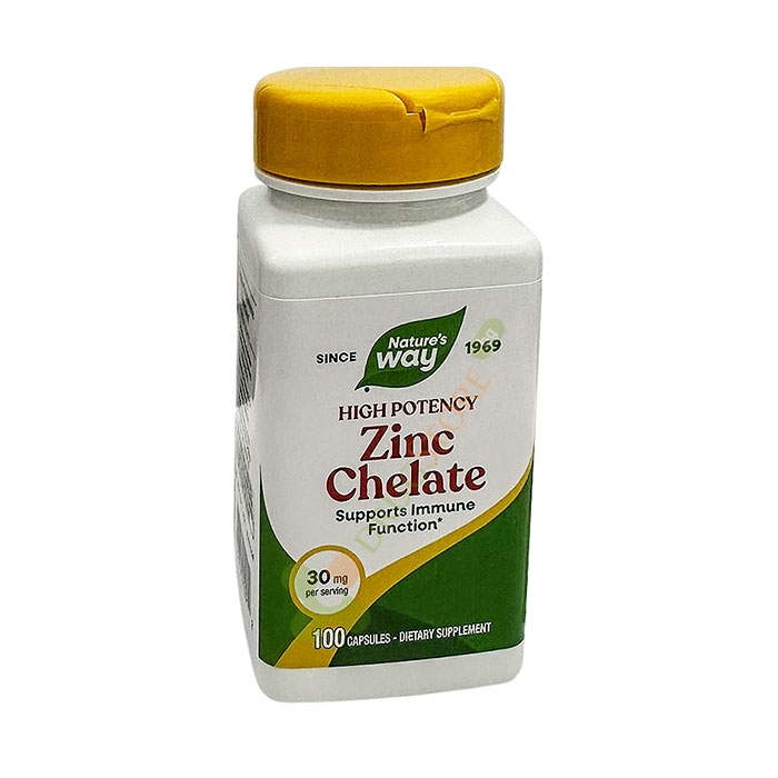 ЦИНК ХЕЛАТ капсули 30 мг 100 броя / NATURE&#039;S WAY ZINC CHELATE
