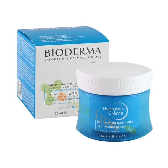 БИОДЕРМА ХИДРАБИО БОГАТ КРЕМ ЗА СУХА КЪМ МНОГО СУХА КОЖА 50 мл / BIODERMA HYDRABIO CREME FOR DRY TO VERY DRY SKIN