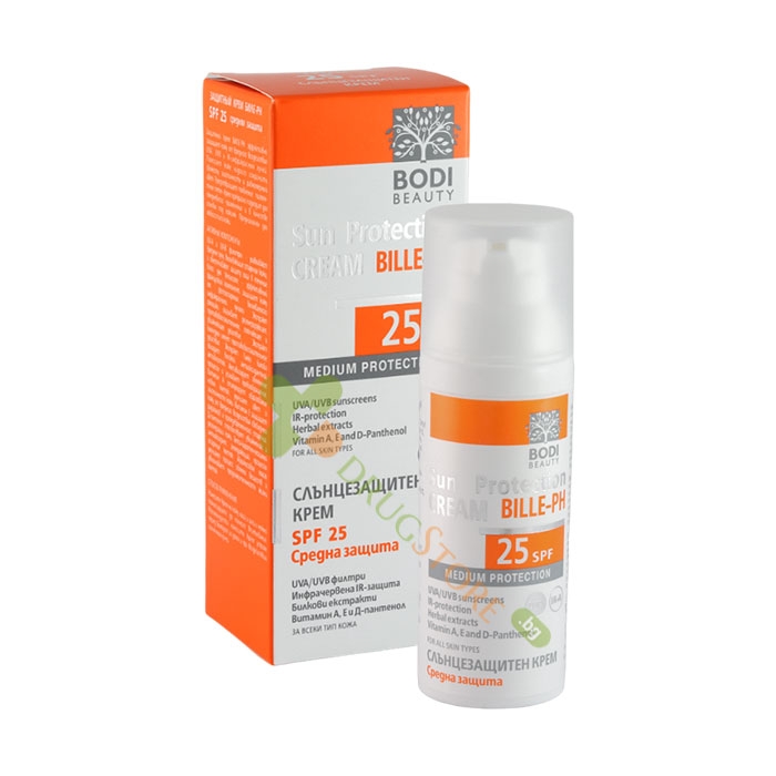 СЛЪНЦЕЗАЩИТЕН КРЕМ SPF 25 ЗА ВСЕКИ ТИП КОЖА 50 мл / BILLE-PH SUN PROTECTION CREAM SPF 25