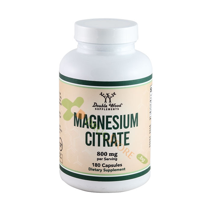 МАГНЕЗИЙ ЦИТРАТ капсули 800 мг 180 броя / DOUBLE WOOD MAGNESIUM CITRATE