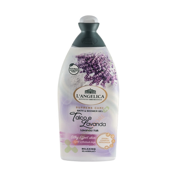РЕЛАКСИРАЩА ДУШ - ПЯНА С ЛАВАНДУЛА И ТЕЧЕН ТАЛК 500 мл / L&#039;ANGELICA OFFICINALIS RELAXING BATH &amp; SHOWER GEL WITH LAVENDER &amp; TALC