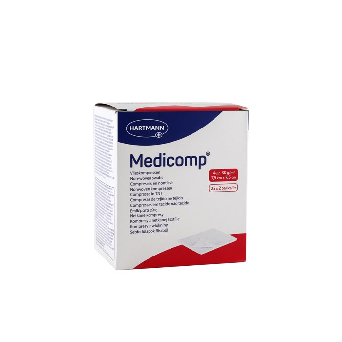 ХАРТМАН МЕДИКОМП СТЕРИЛНИ КОМПРЕСИ 7.5 см. х 7.5 см. 50 броя / HARTMANN MEDICOMP STERILE NON-WOVEN SWABS