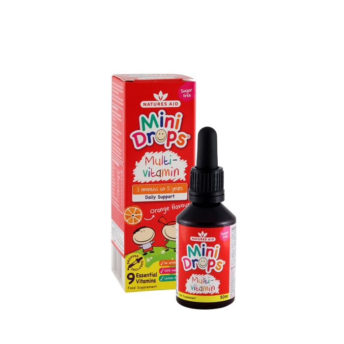 МУЛТИВИТАМИНИ ЗА ДЕЦА капки 50 мл / NATURES AID MULTIVITAMIN DROPS FOR KIDS